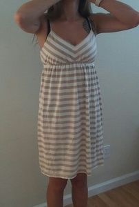 NWOT cream chevron dress